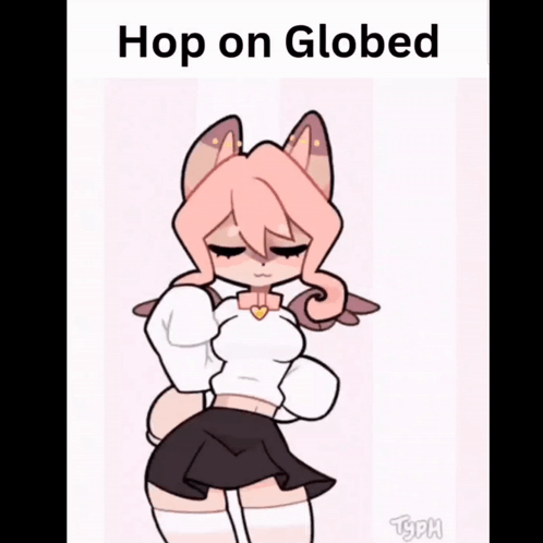Girl Saying Hop On Globed GIF
