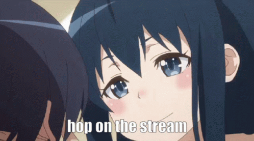 Girl Saying Hop on the Stream