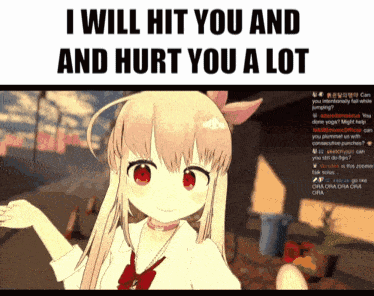 Girl Saying I Will Hit You And Hurt You A Lot GIF