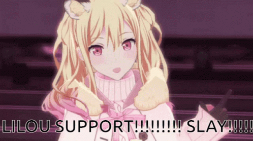 Girl Saying Lilou Support Slay GIF