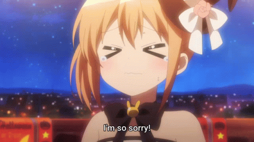 Girl Saying Sorry Cartoon
