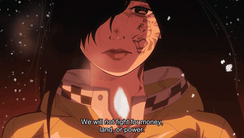 Girl Saying We Will Not Fight For Money Land Or Power GIF