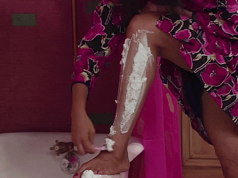 Girl Shaves Single Leg Deadlift GIF