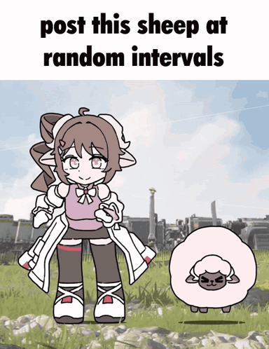 Girl Sheep Post This Sheep at Random Intervals