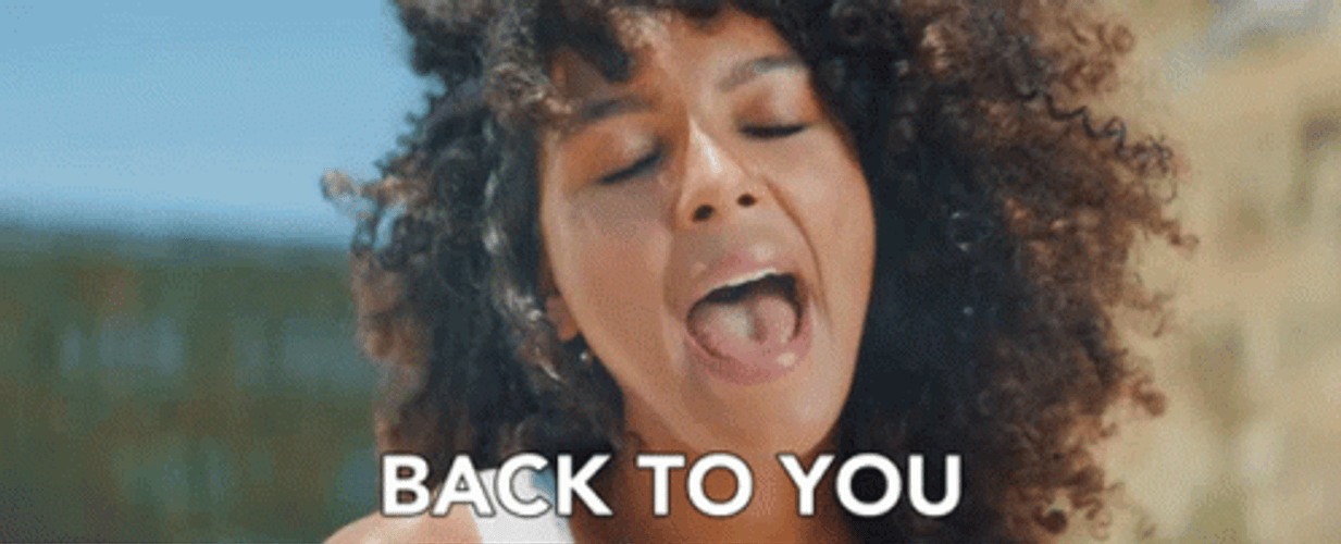 Girl Singing Back To You GIF