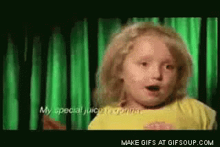 Girl Singing In Front Of Green Curtain GIF