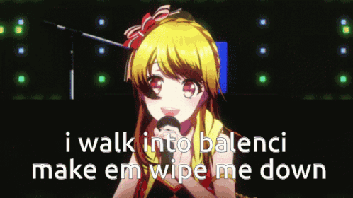 Girl Singing Into Microphone I Walk Into Balenci Make Em Wipe Me Down GIF