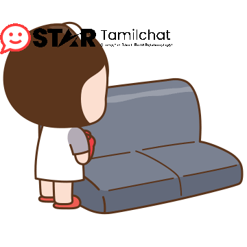 Girl Sitting on Couch Saying Star Tamilchat