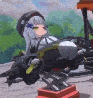 Girl Sitting on Flying Machine