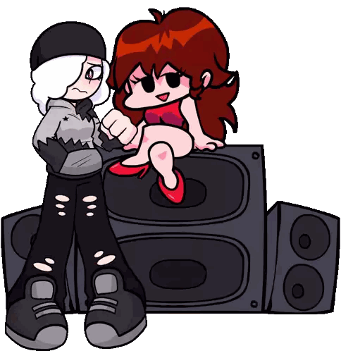 Girl Sitting on Speaker