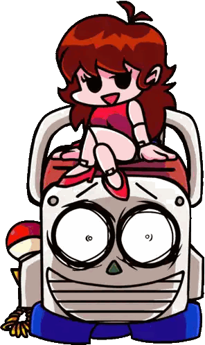 Girl Sitting on Toy