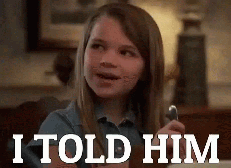 Girl Sitting With Cell Phone Saying I Told Him