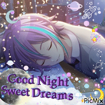Girl Sleeping Good Night Sweet Dreams