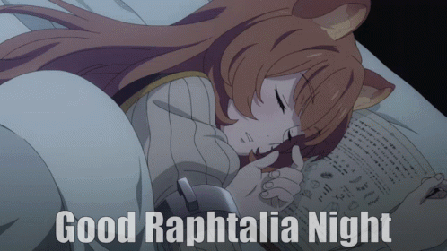 Girl Sleeping Good Raphtalia Night