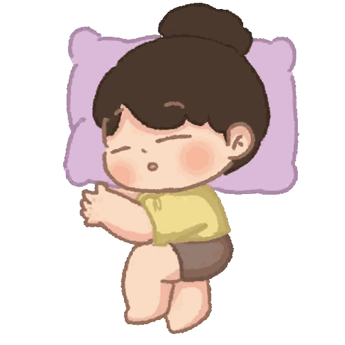 Girl Sleeping With Purple Pillow