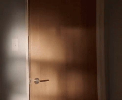 Girl Slowly Open The Door GIF