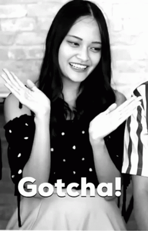 Girl Smiling Finger Gun Gotcha GIF