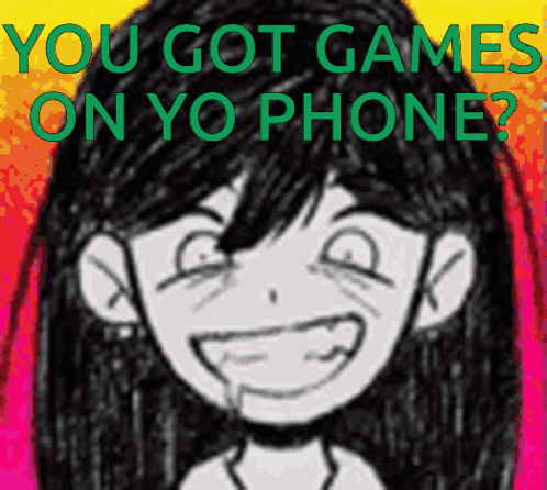 Girl Smiling Poster Saying You Got Games On Yo Phone