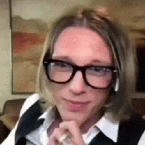 Girl Speech Bubble Saying Man I'm So High I Think I Love You Lesbian Material GIF