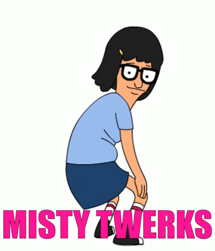 Girl Squatting Misty Twerks