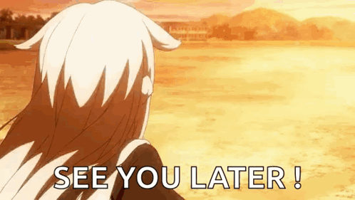 Girl Standing in Field Saying See You Later