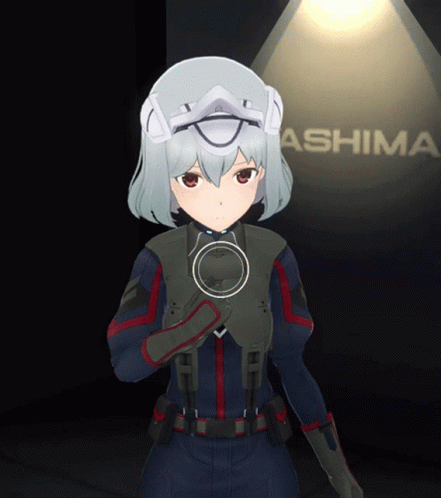 Girl Standing in Front of Ashima Sign