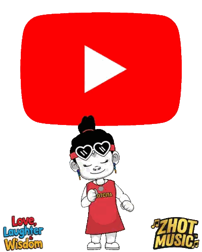 Girl Standing in Front of YouTube Play Button