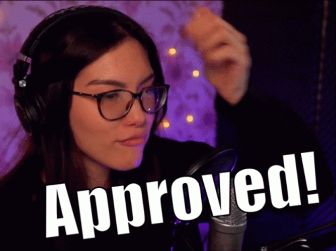 Girl Streamer Approved GIF