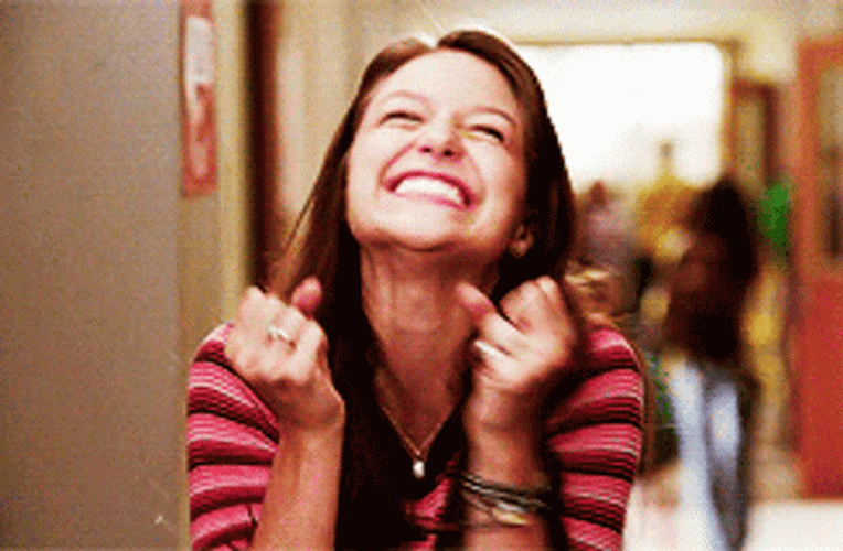 Girl Student Filled With Joy And Excitement GIF