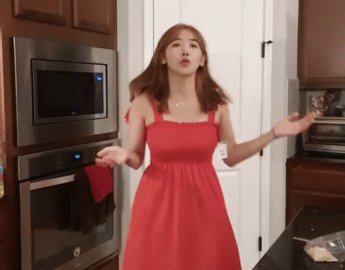 Girl Turning Around Straight Arm Pulldown GIF