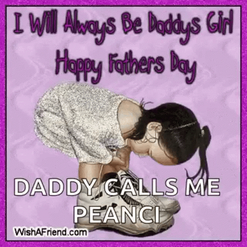 Girl Tying Shoes on Father's Day