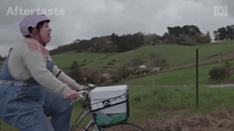 Girl Unstable Riding Bike GIF