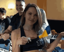 Girl Waving The Flag Of Ukraine GIF