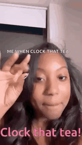 Girl Waving With Me When Clock That Tea Caption