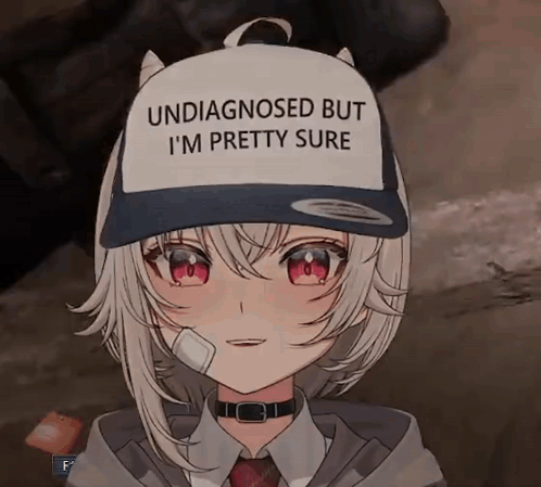 Girl Wearing Baseball Cap Saying Undiagnosed But i 'm Pretty Sure