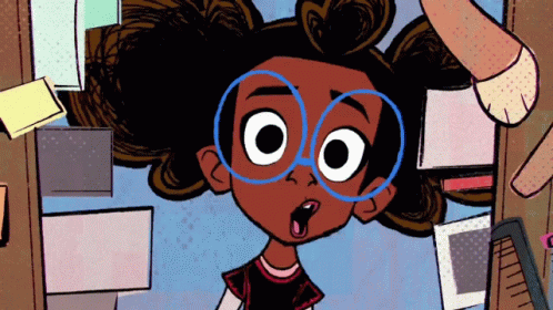 Girl Wearing Glasses and Combing Hair