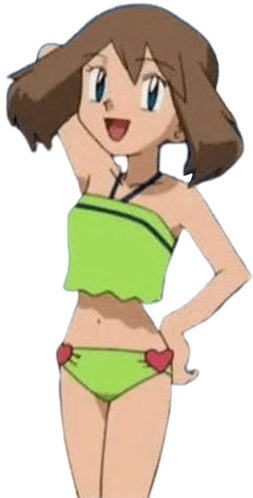 Girl Wearing Green Swimsuit GIF