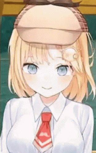 Girl Wearing Hat and Tie