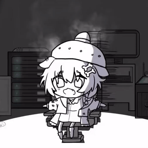 Girl Wearing Hat With Bone