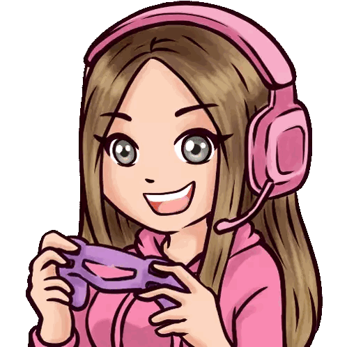 Girl Wearing Headphones Holding Video Game Controller
