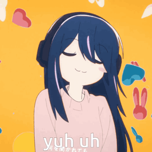 Girl Wearing Headphones Saying Yuh Uh GIF