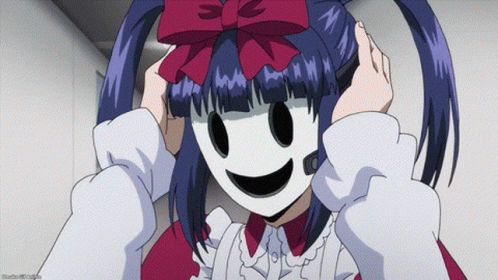 Girl Wearing Smiling Mask GIF