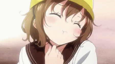 Girl Wearing Yellow Hat And White Shirt GIF