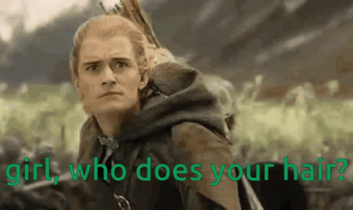 Girl Who Does Your Hair Legolas GIF