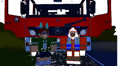 Girl with 8 Shirt in Front of Red Truck