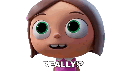 Girl With Big Green Eyes Saying Really