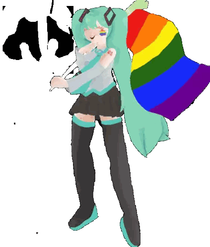 Girl With Bisexual Flags on Her Back
