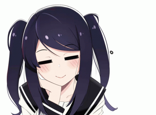 Girl with Black Hair and Pigtails