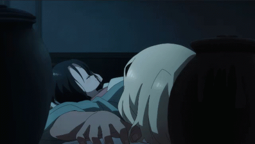 Girl with Black Hair Sleeping