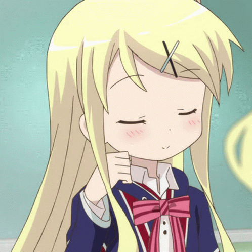 Girl With Blonde Hair and X in Hair